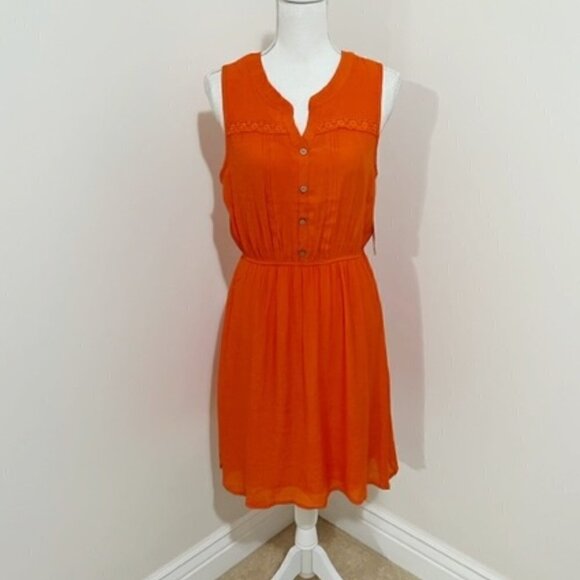 Naif Orange Sleeveless Dress Boho Style - Picture 1 of 7